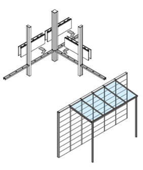 スマート・Fウォール T字コーナー施工納まり・テラス取付について