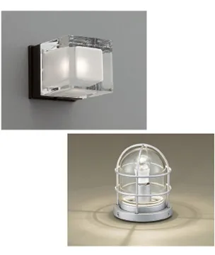 ブラケットライト（ガラス製）／ 門柱灯&ブラケットライト