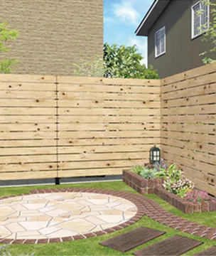 快天浴シリーズ ヒバセレクトフェンス 柱1.8mピッチ仕様